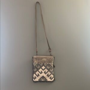 Myra Bag Gray and Cream Crossbody